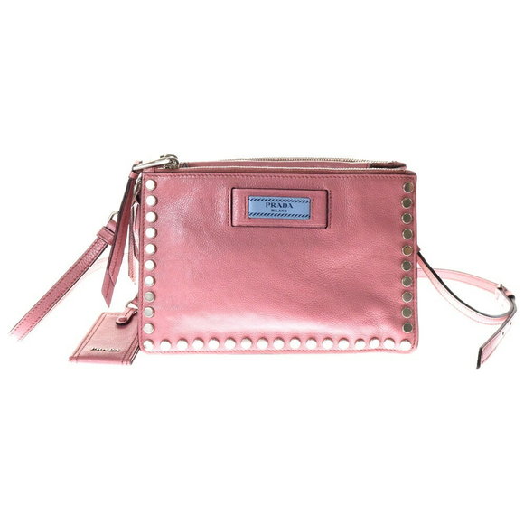 Prada Pink Shoulder Etiquette Leather Bag - Picture 1 of 5